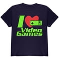 thumbnail image 1 of I Heart Video Games Gen 1 Youth T Shirt Navy YSM, 1 of 1