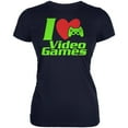 thumbnail image 1 of I Heart Video Games Gen 2 Juniors Soft T Shirt Navy LG, 1 of 1