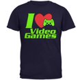 thumbnail image 1 of I Heart Video Games Gen 2 Mens T Shirt Navy LG, 1 of 1