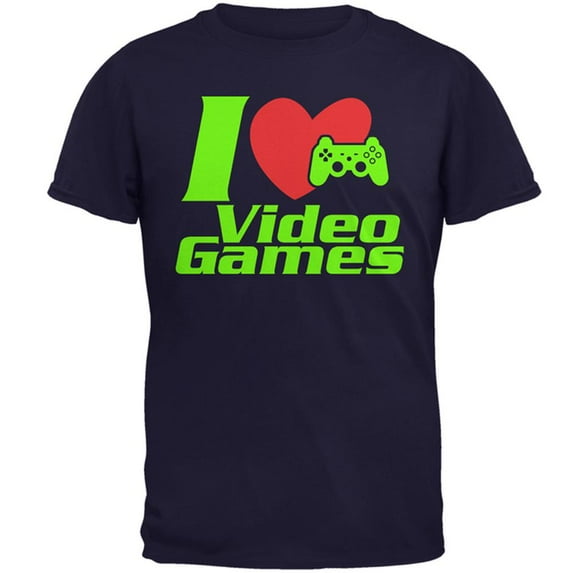 I Heart Video Games Gen 2 Mens T Shirt Navy LG