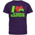 thumbnail image 1 of I Heart Video Games Gen 2 Mens T Shirt Purple LG, 1 of 1