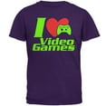 thumbnail image 1 of I Heart Video Games Gen 3 Mens T Shirt Purple 2XL, 1 of 1
