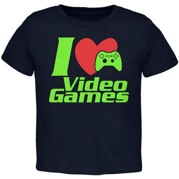 I Heart Video Games Gen 3 Toddler T Shirt Navy 4T