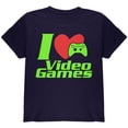 thumbnail image 1 of I Heart Video Games Gen 3 Youth T Shirt Navy YMD, 1 of 1