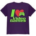 thumbnail image 1 of I Heart Video Games Gen 3 Youth T Shirt Purple YMD, 1 of 1