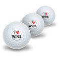 thumbnail image 1 of I Heart Wine Novelty Golf Balls, 3pk, 1 of 1