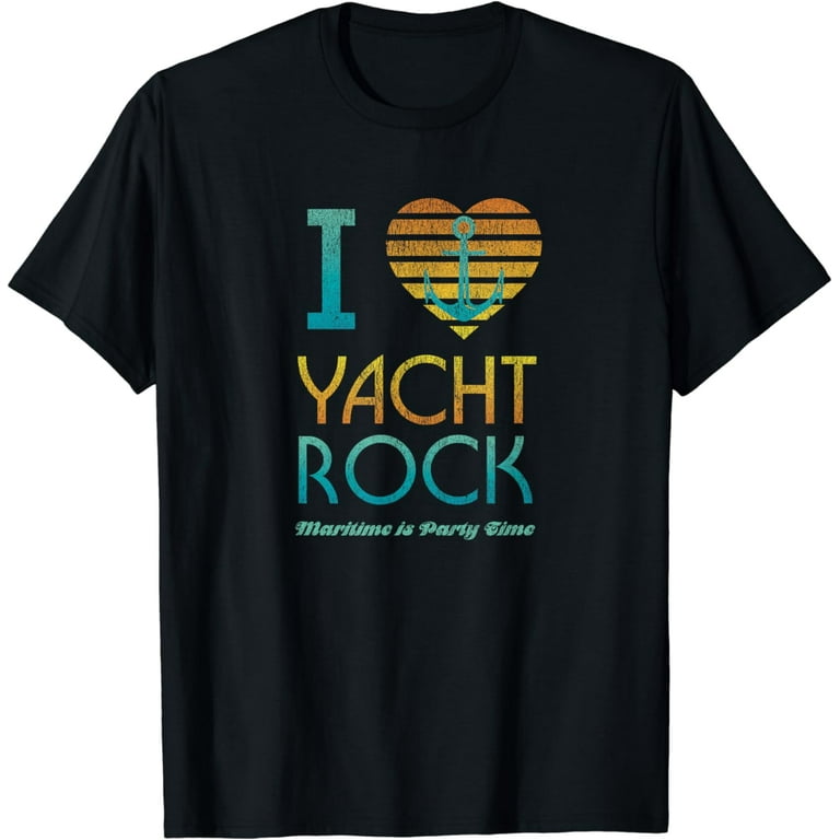 I Heart Yacht Rock Drinking T-Shirt Maritime = Party Time
