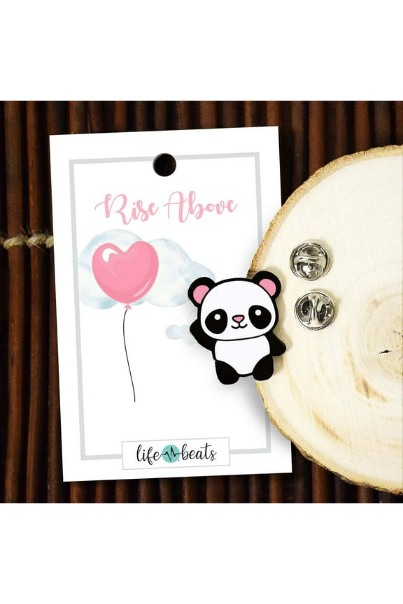 I Heart You Panda Enamel Pin by Lifebeats
