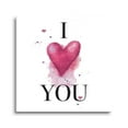 thumbnail image 1 of I Heart You White Heart Splash 12 x 12 Glass Wall Hanging Sign, 1 of 4