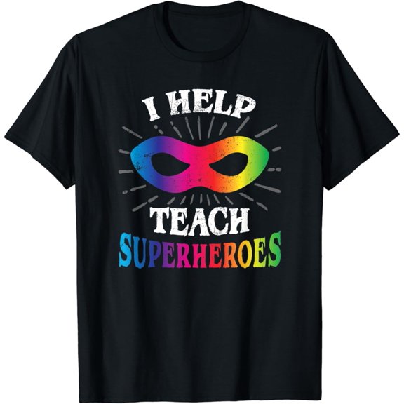 I Help Teach Superheroes Autism Awareness Ed Teacher Special T-Shirt Gift for Men Women Unisex Tee