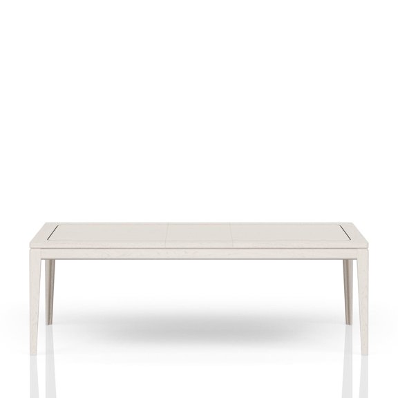I Home Furnishings Elements Leg Table Metal Inlay - In Vanilla Finish