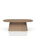thumbnail image 1 of I Home Furnishings Elements Oval Pedestal Table - In Cocoa Finish, 1 of 13