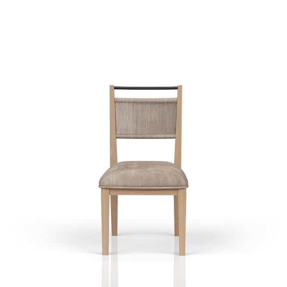 I Home Furnishings Elements Rope Back Chair - In Toffee Finish