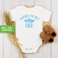 thumbnail image 1 of I Hooked The Best Dad Onesie Fishing Bodysuit, Fishing Newborn Outfit, Baby Shower Gift, Baby Onesie Baby Boy Onesie Fish Bodysuit Cool Baby Clothing, Cute Baby Onesie, BABY BODYSUIT LAT 4424, 1 of 3