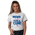 thumbnail image 1 of I Hope For A Cure Breast Cancer Awareness Womens Graphic T Shirt Tees Brisco Brands, 1 of 2