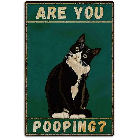 I Do What I Want Funny Black Cat Decor Tin Signs Cute Cat Personalized Metal Poster Wall Art Decor Sign for Home Bathroom Garden Restroom Bedroom Bar Cafe 12x8 Inches Vintage Tuxedo Cat Metal