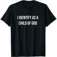 thumbnail image 1 of I Identify As A Child of God Overcomer Christian Vintage T-Shirt Black Small, 1 of 4