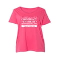 thumbnail image 1 of I Identify As Conspiracy Theorist Womens Plus Size Scoopneck Tee, 1 of 1