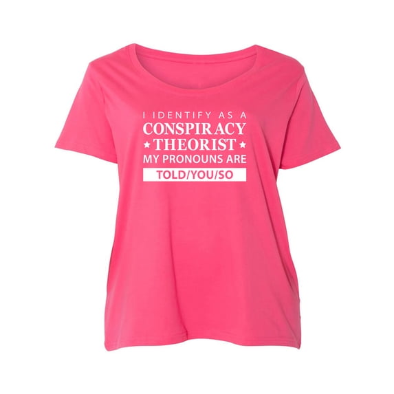 I Identify As Conspiracy Theorist Womens Plus Size Scoopneck Tee