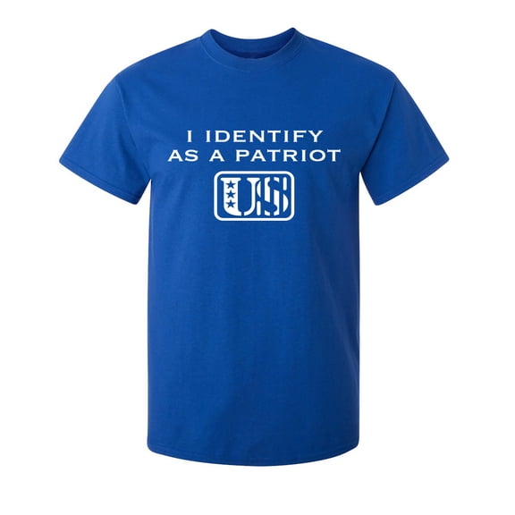 I Identify As a Patriot Sarcastic Humor Graphic Novelty Funny Youth T Shirt