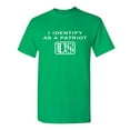 thumbnail image 1 of I Identify As a Patriot Sarcastic Humor Graphic Novelty Funny T Shirt, 1 of 5