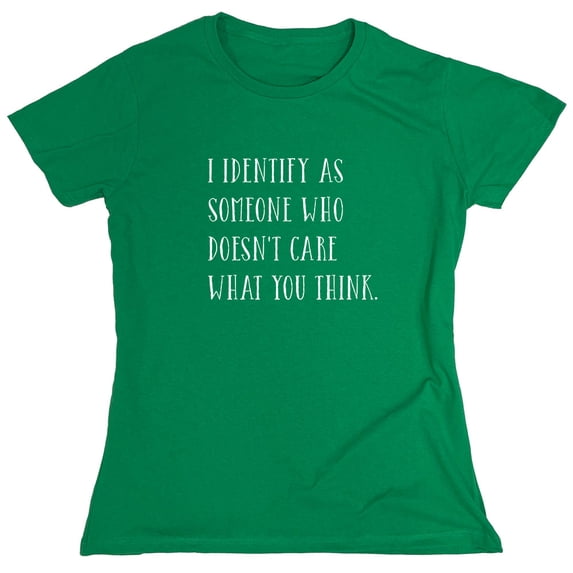 I Identify as Someone Sarcastic Humor Novelty Funny Women's Casual Tees