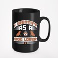 thumbnail image 1 of I Identify as a Dog Lover, Black 15oz Ceramic Mug, 1 of 5