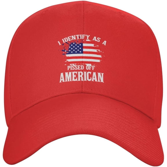 I Identifys As A Pissed Off American Baseball Cap Women Trucker Hat for Men Dad Hat Adjustable Snapback Hat