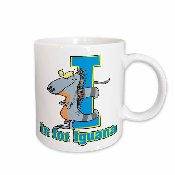 3drose, I Is for Iguana Letter Abc Cartoon, 11oz Mug