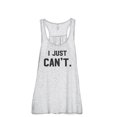 thumbnail image 1 of I Just Can't Women's Fashion Sleeveless Flowy Racerback Workout Yoga Tank Top Sport Grey Medium, 1 of 3