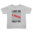 thumbnail image 1 of I Just Did 9 Months Finally Out Cute Toddler T-Shirts for Boys Girls (Gray, 4T), 1 of 5