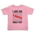 thumbnail image 1 of I Just Did 9 Months Finally Out Cute Toddler T-Shirts for Boys Girls (Pink, Youth S), 1 of 5