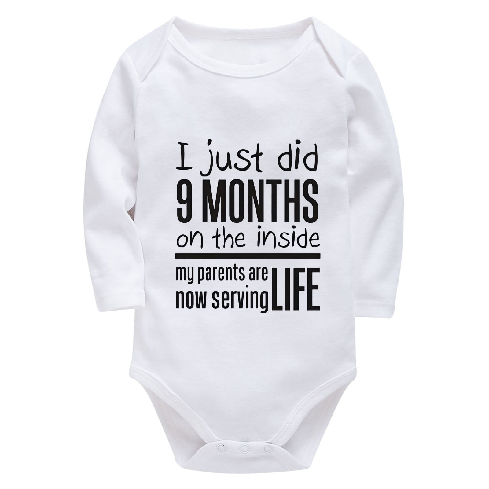 I Just Did 9 Months On The Inside Plain Onesie Long Sleeve Boy Hospital