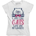 thumbnail image 1 of I Just Like Cats Are My Favorite Women Animal Pet Lover Cute Kitten T-Shirt, 1 of 4