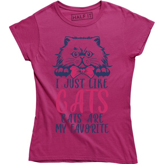 I Just Like Cats Are My Favorite Women Animal Pet Lover Cute Kitten T-Shirt