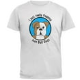 thumbnail image 1 of I Just Love Bull Dogs Mens Soft T Shirt White SM, 1 of 1
