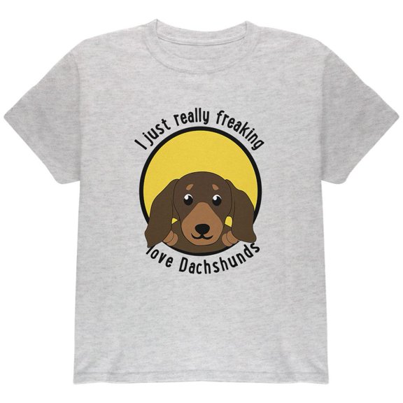 I Just Love Dachshunds Youth T Shirt White YXL