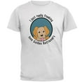 thumbnail image 1 of I Just Love Golden Retrievers Dog Mens Soft T Shirt White SM, 1 of 1