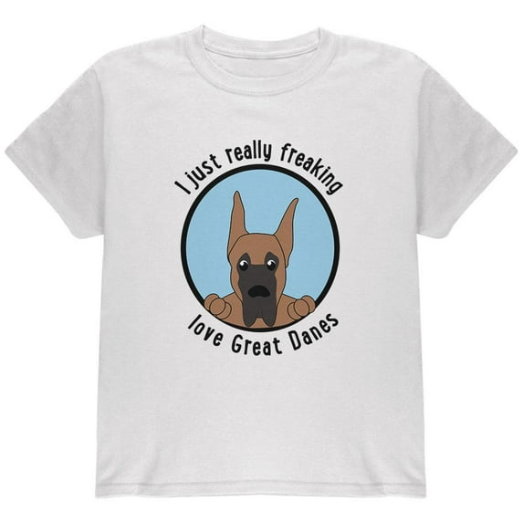 I Just Love Great Danes Dog Youth T Shirt White YSM