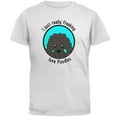 thumbnail image 1 of I Just Love Poodles Dog Mens Soft T Shirt White LG, 1 of 1