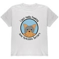 thumbnail image 1 of I Just Love Yorkshire Terriors Dog Youth T Shirt White YLG, 1 of 1