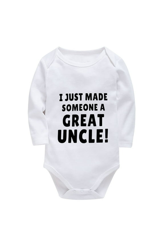 I Just Make Someone A Great Uncle Newborn Boys Onesie Long Sleeve Gender Neutral Romper White 18 Month Romper Boy