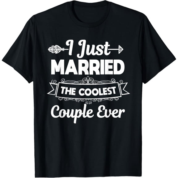 t-shirt I Just Married The Coolest Couple Ever Wedding Officiant T-Shirt mens，black，women，funny，men，journey，Crew Neck, Short Sleeve,printing