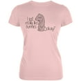 thumbnail image 1 of I Just Really Like Bunnies Okay? Juniors Soft T Shirt Blush Pink X-LG, 1 of 1