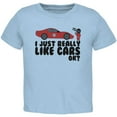 thumbnail image 1 of I Just Really Like Cars Ok Cute Kids Toddler T Shirt Light Blue Toddler Size 5/6, 1 of 1