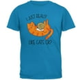 thumbnail image 1 of I Just Really Like Cats Ok Cute Mens T Shirt Sapphire SM, 1 of 1