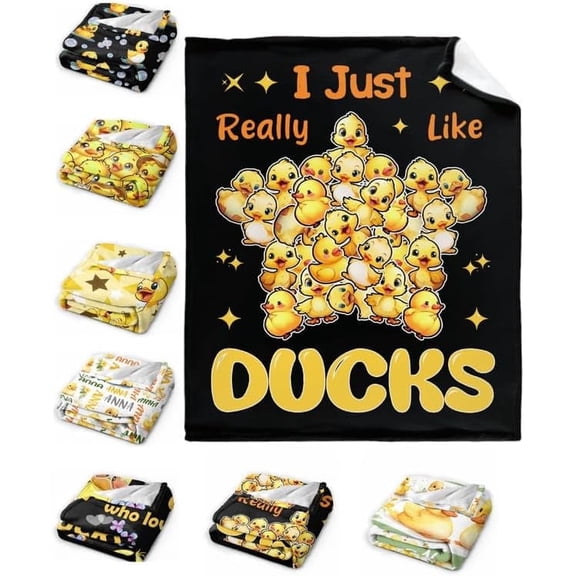 I Just Really Like Ducks Pentagram Adult duck Blanket Kids Funny Blanket Suitable for Bedroom bed sofa Crib Couch Chair outdoor All Season Items That Yellow Duck Lovers Will Love 40"x30"for Pets