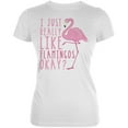 thumbnail image 1 of I Just Really Like Flamingos Juniors Soft T Shirt White 2XL, 1 of 1