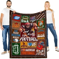 I Just Really Like Football Blanket, I Just Really Like Football Gift for Boys Men Girl Football Throw Warm Cozy Soft Plush Lightweight Bedding 40"x50" for Kid for Sofa,Bed and Living Room