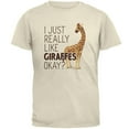 thumbnail image 1 of I Just Really Like Giraffes Ok Mens T Shirt Natural X-LG, 1 of 1